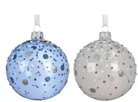 Nežinomas Kalėdinės eglutės žaisliukas Decoris Dots. permatomas/mėlynas. stiklas