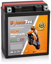 Akumuliatorius PowerTec YTX14AH-BS, AGM, motociklinis, 12 Ah, 12 V, 170 A, starterinis, švino rūgštinis