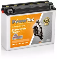 Akumuliatorius PowerTec YB16AL-A2, motociklinis, 16 Ah, 12 V, 175 A, starterinis