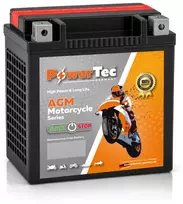 Akumuliatorius PowerTec YTX20HL-BS, AGM, motociklinis, 18 Ah, 12 V, 310 A, starterinis, švino rūgštinis