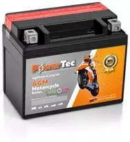 Akumuliatorius PowerTec YB4L-B, AGM, motociklinis, 4 Ah, 12 V, 35 A, starterinis, švino rūgštinis