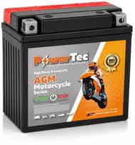 Akumuliatorius PowerTec YTX9A-BS, AGM, motociklinis, 8,5 Ah, 12 V, 70 A, starterinis, švino rūgštinis