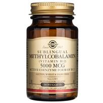 Solgar Po liežuviu vartojamas metilkobalaminas (Vitaminas B12) 5000 mcg - 30 tablečių