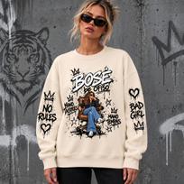 Unisex pastelinis džemperis "Bosė be ofiso"