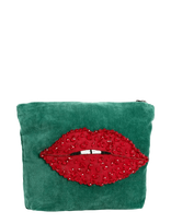Anna + Nina - Beaded Pout Make-Up Bag - Kosmetinė - Žalia