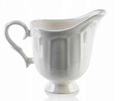 Puodelis pienui AffekDesign Hella, 14 cm x 6 cm x 10 cm, balta sp., porcelianas