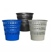 AD Class šiukšlių dėžė perforuoto plastiko juoda