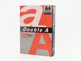 Spalvotas popierius Double A, 80g, A4, 500 lapų, Raudona