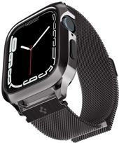 Dėklas „Spigen Metal Fit Pro“, grafito spalvos – „Apple Watch 9/8/7“ (45 mm)