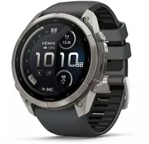 Išmanusis laikrodis Garmin fēnix® 9 Pro – 51 mm, Titanas su grafito spalvos / juodu silikoniniu dirželiu | 010-04337-26