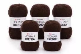 YarnArt Mohair Trendy siūlai, 5x100g, juodi, spalvos kodas: 123