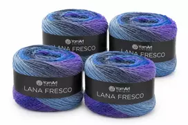Mezgimo siūlai YarnArt Lana Fresco, 4vnt, įvairiaspalviai, spalvos kodas: 8101