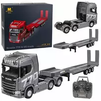 Huina RC sunkvežimis Scania 770S su priekaba, sidabrinis, 1:18