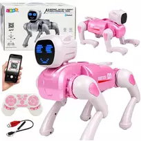 Lean Toys Robotas šuo, programuojamas, su Bluetooth, rožinis, 31 × 16,5 × 23,5 cm