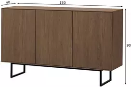 Komoda Kalmar, tamsus ąžuolinė