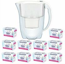 Vandens filtravimo indas, su kasetėmis Aquaphor Amethyst B25 + Maxfor, 2.8 l, skaidri sp./balta sp., 11 vnt.
