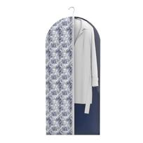 Drabužių maišas Ordinett Kyoto 126034004, 135 cm x 60 cm, mėlyna sp./balta sp.