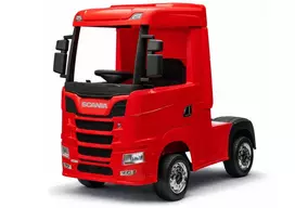 Vaikiškas elektrinis sunkvežimis LEAN CARS Scania 500R 4x4, lakuotas raudonas