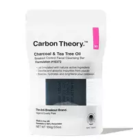 Carbon Theory Charcoal & Tea Tree Oil Breakout Control Cleansing Soap (Facial Cleansing Bar) 100 ml