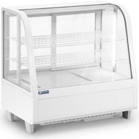 Stiklinė Trijų Lygių šaldymo Vitrina 100 L - Balta