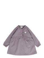 Hummel - Hmlmini Reg Glitter Dress L/S - Suknelė kūdikiui ilgomis rankovėmis - Pilka