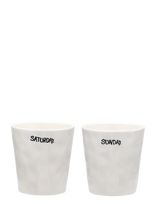 Anna + Nina - Weekend Coffee Cup Set Of 2 - Kavos puodelis - Balta