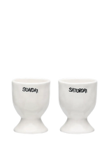 Anna + Nina - Weekend Egg Cup Set Of 2 - Kiaušinių indelis - Balta