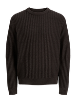 Jack & Jones - Jjjaxon Knit Crew Neck - Apvalios apykaklės megztinis - Ruda
