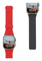 Urban Armor Gear UAG Pathfinder – silikoninė dvipusė magnetinė apyrankė Apple Watch 4–6 serijos ir SE 1–3, 44mm / 7–9 serijos, 45mm / 10–11 serijos, 46mm / Ultra 1–3, 49mm (pelenų/lavos)