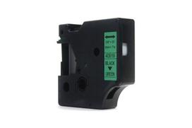 Ribbon JetWorld Replacement Dymo D1 Black on Green 9mm x 7m  LM100 , LM120, LM150, LM160, LM200, LM210, LM210D, LM220, LM260, LM260P, LM260D, LM280, LM300, LM350, LM360D, LM420P, LM500TS (40919) (S0720740)