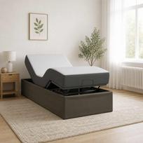 Elektrinis reguliuojamas lovos rėmas Pilka 200 x 90 x 33,5 cm