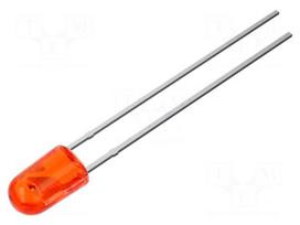 LED | red | oval | 3.9x3.2mm | 2180mcd | Front: convex | 2.1VDC | 20mA