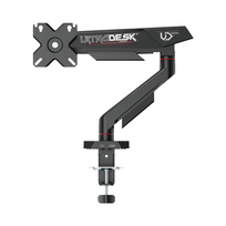 Ultradesk SWORD SINGLE monitoriaus laikiklis iki 40 | 12 kg | VESA 75×75 / 100×100 | USB-A + USB-C