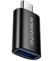 Juodas adapteris USB-C - USB-A "Borofone BV26C"