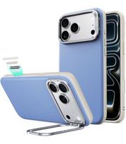 Šviesiai mėlynas dėklas Apple iPhone 17 Pro / 18 Pro telefonui "ESR Leather Kickstand Magsafe"