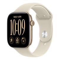 Pulkstenis Apple Watch Series 12 GPS + Cellular 42mm Light Gold Aluminium Case with Sand Sport Band - S/M