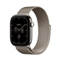 Pulkstenis Apple Watch Series 12 GPS + Cellular 42mm Natural Titanium Case with Natural Milanese Loop