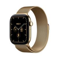 Pulkstenis Apple Watch Series 12 GPS + Cellular 42mm Radiant Gold Titanium Case with Radiant Gold Milanese Loop