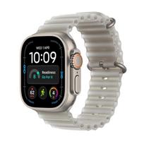 Pulkstenis Apple Watch Ultra 4 GPS + Cellular 49mm Natural Titanium Case with Translucent Grey Ocean Band