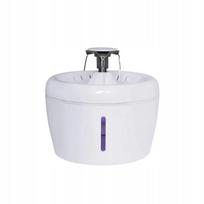 Automatinė vandens girdykla-fontanas Els Pet, 2,5 l, su LED apšvietimu ir filtru, balta/pilka
