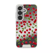 Afternoon Treat - Cherry Samsung Galaxy S25 Plus Case, Elite Mirror Light (Magnetic) / Silver