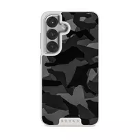 Night Black Camouflage - Samsung Galaxy S25 Plus Case, Elite Light (Magnetic) / Silver