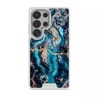 Mystic River - Blue Marble Samsung Galaxy S25 Ultra Case, Elite Light (Magnetic) / Silver