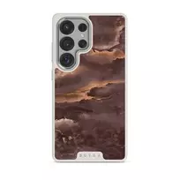 Fire Wood - Brown Marble Samsung Galaxy S25 Ultra Case, Elite Light (Magnetic) / Silver