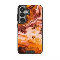 Pumpkin Spice - Orange Samsung Galaxy S25 Plus Case, Elite Dark (Magnetic) / Silver