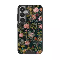 Bloomy Garden - Vintage Samsung Galaxy S25 Plus Case, Elite Dark (Magnetic) / Silver