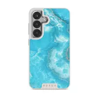 Ocean Waves - Blue Samsung Galaxy S25 Plus Case, Elite Light (Magnetic) / Silver