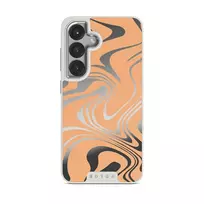 High Vibrations - Color Swirl Samsung Galaxy S25 Case, Elite Mirror Light (Magnetic) / Silver