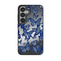 Butterfly Effect - Samsung Galaxy S25 Case, Elite Mirror Dark (Magnetic) / Silver