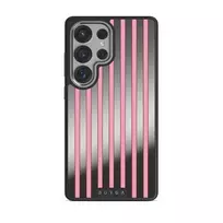 Strawberry Jam - Samsung Galaxy S25 Ultra Case, Elite Mirror Dark (Magnetic) / Silver